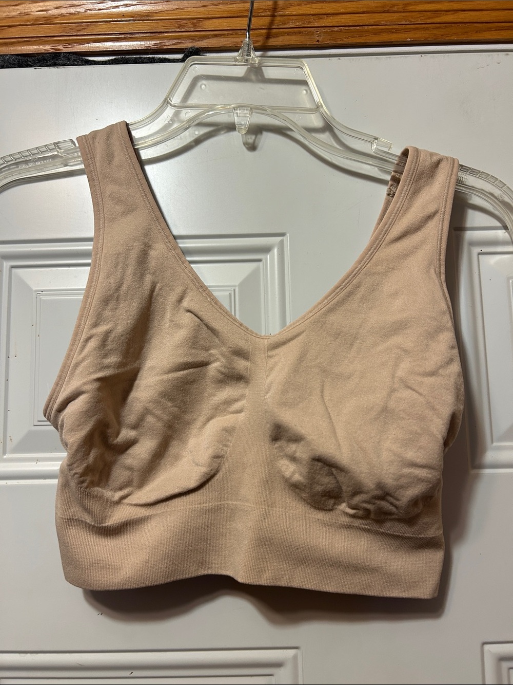 Neutral Nude Seamless‎ Wireless Sports Bra L